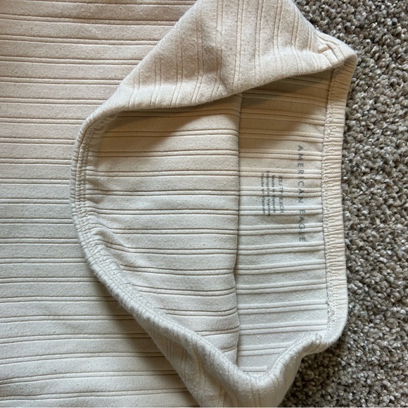 American eagle tan ribbed strapless top - Picture 2 of 3